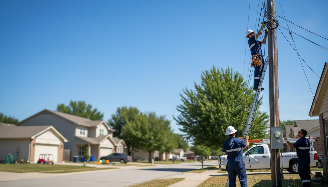 Residential electrician providing installation services in Lexington, IL